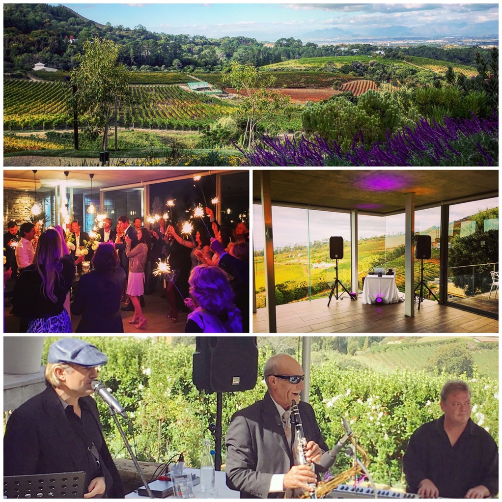 Beau Constantia wine farm with top wedding singer trio and DJ Ike Moriz live in April 2016 wedding entertainment 