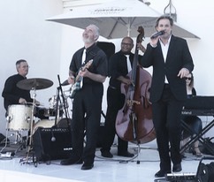 Top wedding singer Ike Moriz sextet at Val de Vie polo estate Paarl swing jazz latin wedding band entertainment live sebastien and christiana cocktail hour
