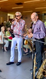 Ike Moriz singer duo jazz swing pop saxophone live music 2025 BACCO WINE ESTATE top wedding singer